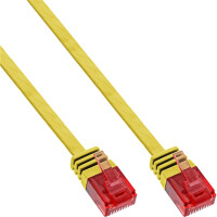 InLine® Flat Ultraslim Patch Cable U/UTP Cat.6 Gigabit ready yellow 1.5m