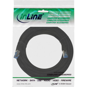 InLine® Patch Cable S/FTP PiMF Cat.6A halogen free 500MHz black 10m