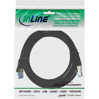 InLine® Patch Cable S/FTP PiMF Cat.6A halogen free 500MHz black 1m