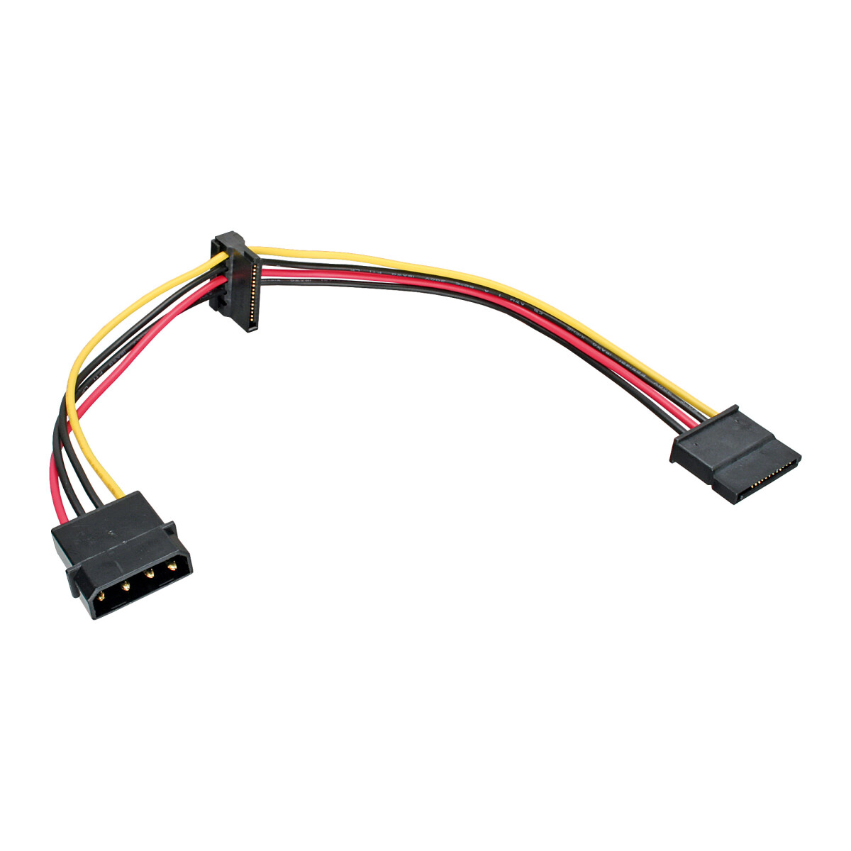 InLine® Internal Power Cable 1x 4pin Molex / 2x SATA...