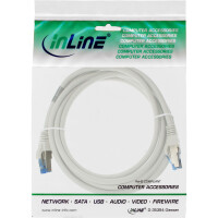 InLine® Patch Cable S/FTP PiMF Cat.6A halogen free 500MHz white 2m