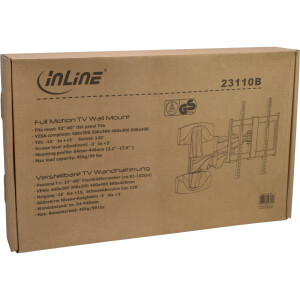 InLine® TV Wandhalterung, für TFT/LCD/LED/Plasma 94-178cm (37-70"), max. 45kg