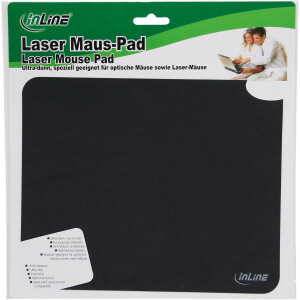 InLine® Mouse Pad for enhanced laser traction ultra-thin 220x180x0.4mm black