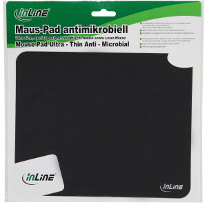 InLine® Mouse Pad Anti Microbial ultra-thin 220x180x0.4mm black