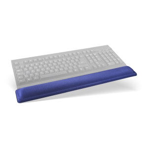 InLine® Keyboard with gel wrist rest, blue, 464x60x23mm,