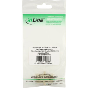 InLine® LWL Kupplung, Duplex LC/LC, multimode, beige, Keramik-Hülse, zum Einbau