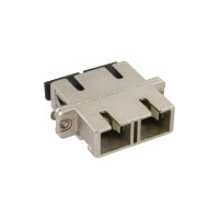 InLine® LWL Metall-Kupplung, Duplex SC/SC, multimode, Keramik-Hülse, zum Einbau