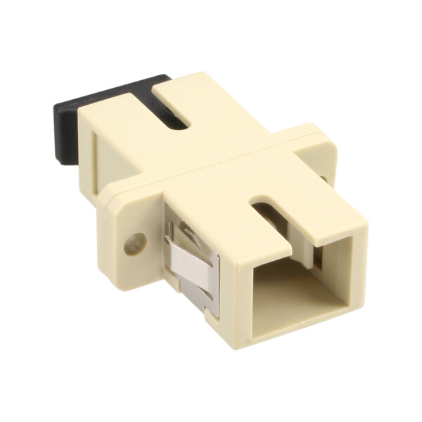 InLine® LWL Kupplung, Simplex SC/SC, multimode, beige, Keramik-Hülse, zum Einbau