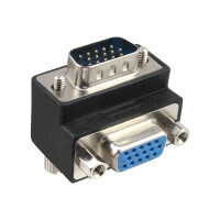 InLine® VGA Adapter 90° Winkel 15pol Stecker/Buchse