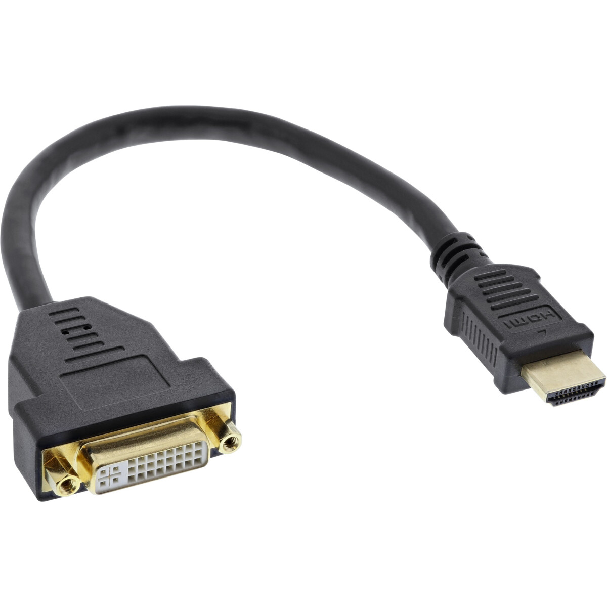 InLine® HDMI-DVI Adapter HDMI A male / DVI female 0.2m