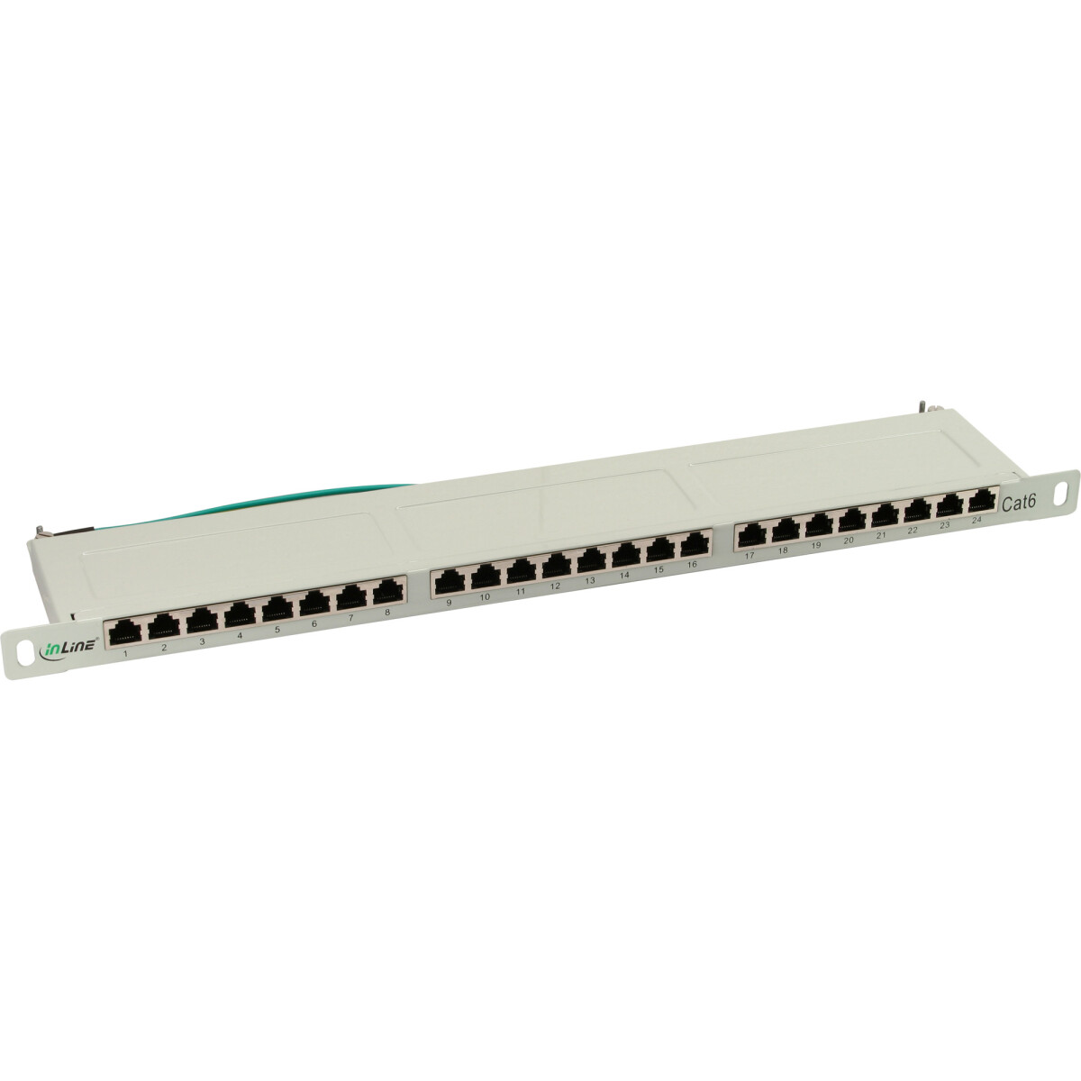 InLine® Patch Panel Cat.6 24 Port 19" 0.5U light...