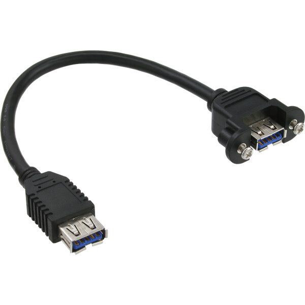 InLine® USB 3.0 Adapter Cable Type A female / Chassis Connector Type A, 0.20m