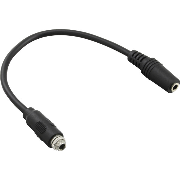 InLine® Audio Adapterkabel zum Einbau 1x mit Gewinde, 3,5mm Stereo BU/BU, 0,2m