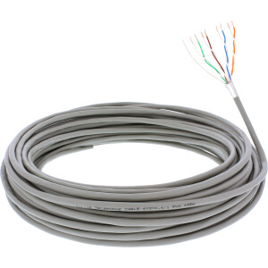 InLine® Telefon-Kabel 8-adrig, 4x2x0,6mm, zum Verlegen, 25m Ring