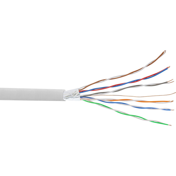 InLine® Telephone Cable 12 wire solid installation 6x2x0.6mm shielded 100m