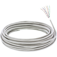 InLine® Telephone Cable 12 wire solid installation 6x2x0.6mm shielded 100m