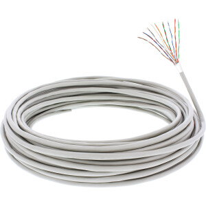 InLine® Telefon-Kabel 16-adrig, 8x2x0,6mm, zum Verlegen, 25m Ring