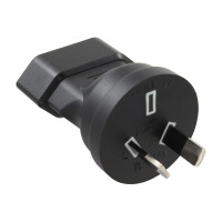 InLine® Travel Adapter Type I Australia to Euro device female