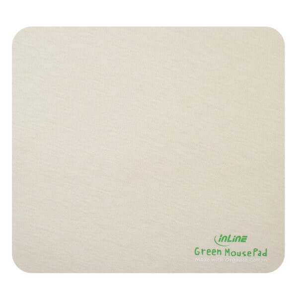 InLine® Mousepad Eco friendly Cotton 220x200x3mm white