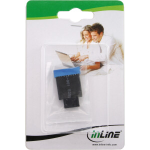 InLine® USB 2.0 to 3.0 Adapter internal USB 2.0 mainboard to USB 3.0 pin header