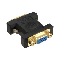 InLine® DVI-A Adapter, Analog 12+5 Stecker auf 15pol HD Buchse (VGA), vergoldet