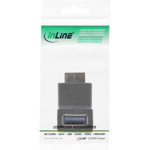 InLine® USB 3.0 Adapter, Buchse A auf Stecker Micro B, gewinkelt