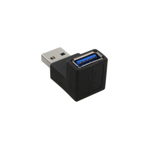 InLine® USB 3.0 Adapter Type A male / A female angled 90°