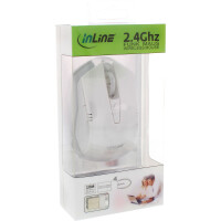 InLine® Maus 2,4Ghz Wireless optisch, weiß