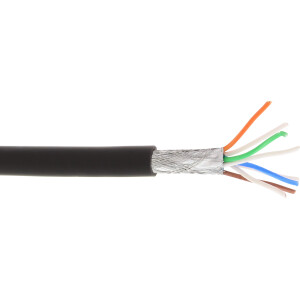 InLine® Patch Cable S/FTP PiMF Cat.6A halogen free 500MHz black 100m