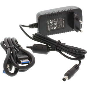 InLine® USB 3.0 Hub, 4 Port, schwarz, mit Schalter, mit 3,5A Netzteil