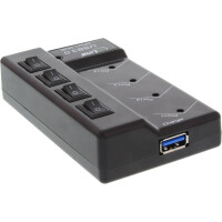 InLine® USB 3.0 Hub 4 Port with Switch black + 3.5A Power Supply