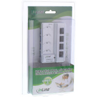 InLine® USB 3.0 Hub, 4 Port, silber, mit Schalter, mit 3,5A Netzteil