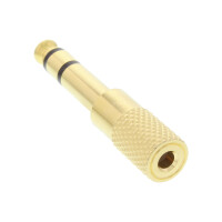 InLine® Audio Adapter 6.3mm male / 3.5mm female Stereo gold plated metal