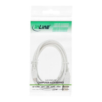 InLine® Micro-USB 2.0 Kabel, USB-A Stecker an Micro-B Stecker, weiß, 1m