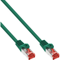 InLine® Patch Cable S/FTP PiMF Cat.6 250MHz copper halogen free green 0.5m