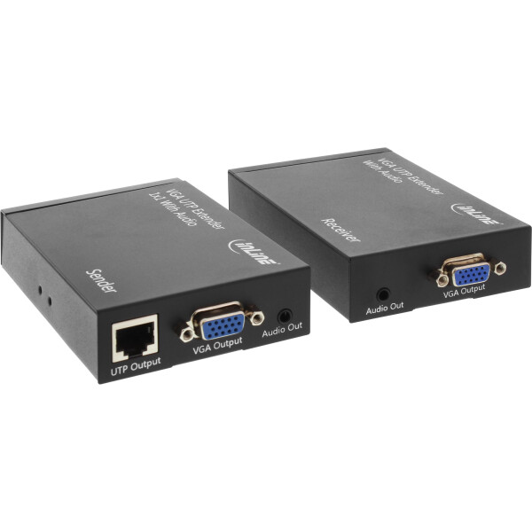 InLine® VGA Extender/Verlängerung über UTP, mit Audio, bis 300m