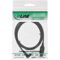 InLine® USB 2.0 Mini-Kabel, ST A/Mini-B ST (5pol) oben abgew. 90°, schwarz, 0,5m