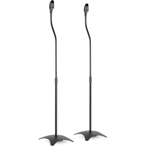 InLine® Loudspeaker floor stand 68-110cm 2pcs. set black