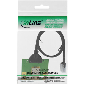 InLine® SAS Slotblech PCI mit Kabel, ext. SFF-8088 auf int. SFF-8087, 0,5m