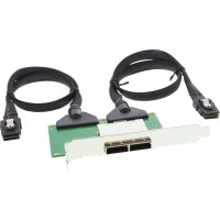 InLine® Dual SAS Slotblech PCI mit Kabel, 2x ext. SFF-8088 auf 2x int. SFF-8087, 0,5m