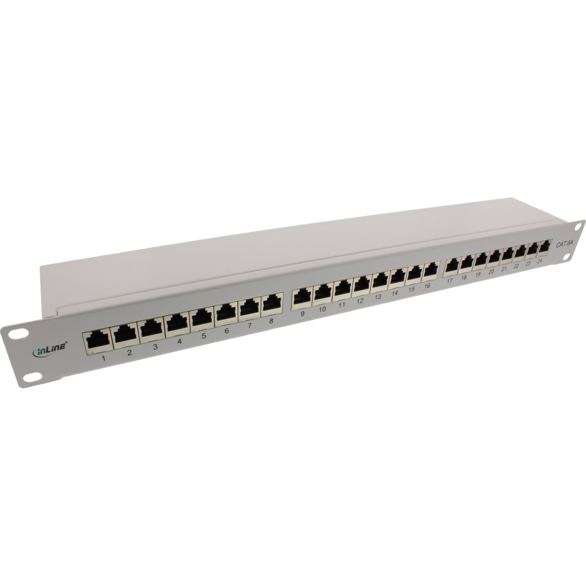 InLine® Patch Panel 19" Cat.6A 24 Port 1U light...