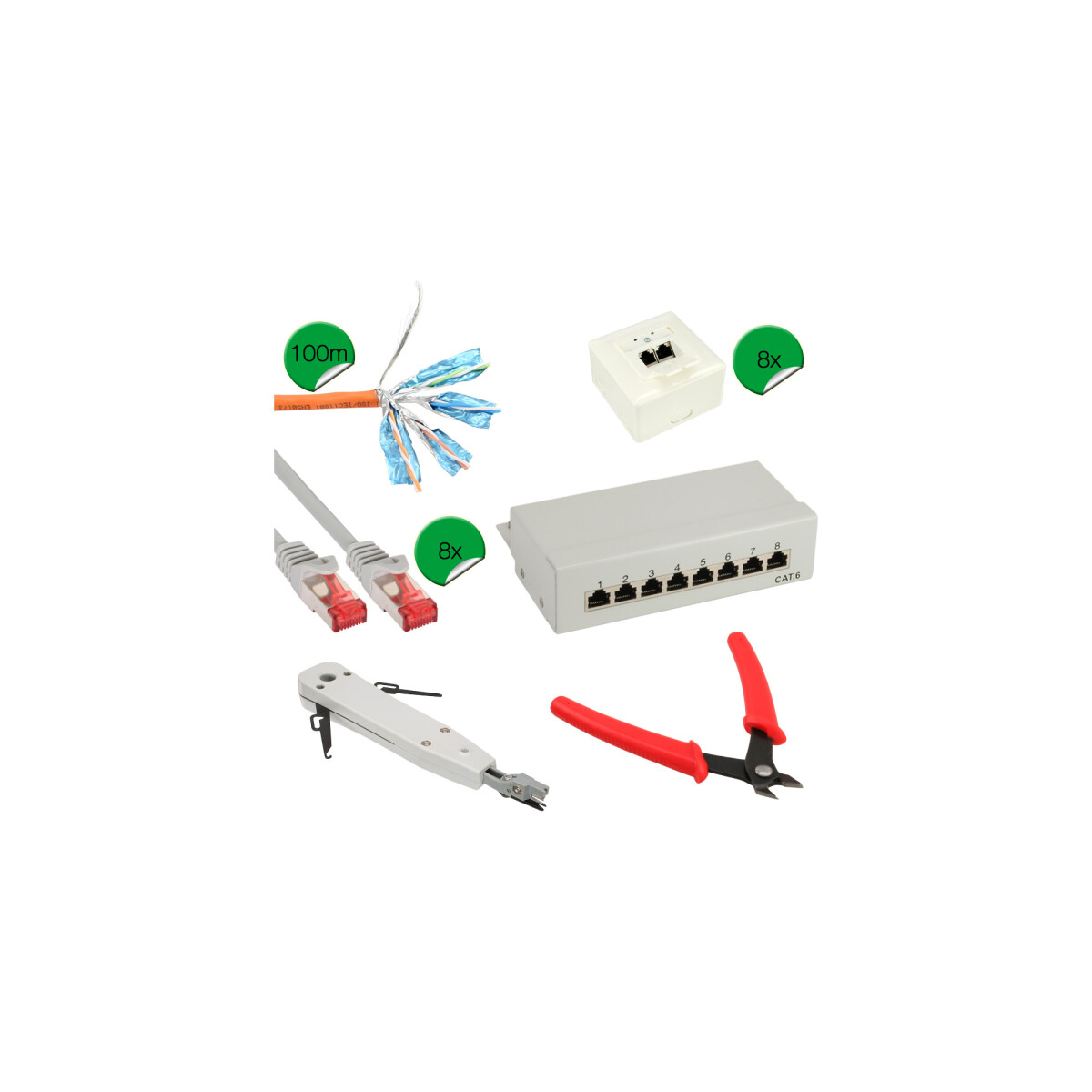 InLine® Cat.6 network installation kit