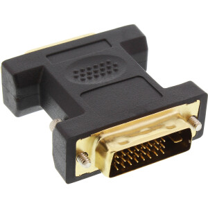 InLine® DVI-D Adapter, Digital 24+5 Buchse an DVI-D 24+1 Stecker, verg. Kontakte