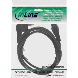 AC Power cord, InLine®, for notebook, black, 2m