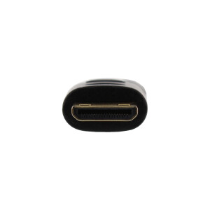 InLine® HDMI Superslim Kabel A an C, HS mit Eth., Premium, schwarz / gold, 0,5m