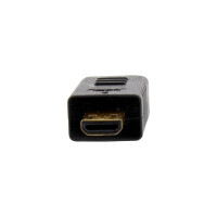 InLine® HDMI Superslim Kabel A an D, HS mit Eth., Premium, schwarz / gold, 0,5m