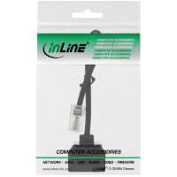 InLine® ISDN Verteiler 1x RJ45 ST / 2x RJ45 BU, (8P4C), o. Endwiderstände, 0,15m