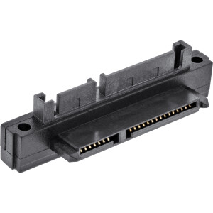 InLine® SATA Adapter male / female 22 Pin 15+7 upward angled