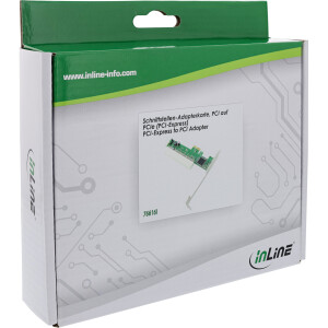 InLine® Schnittstellen-Adapterkarte, PCI auf PCIe (PCI-Express)