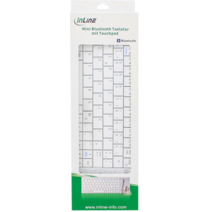 InLine® Bluetooth Mini-Keyboard with Touchpad Windows 10 compatible white